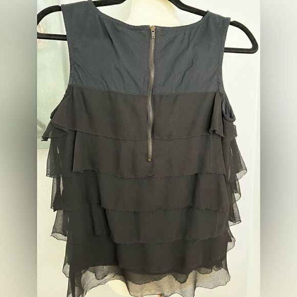 NWT Kas Designs raw hem ruffle top size small - Picture 6 of 7